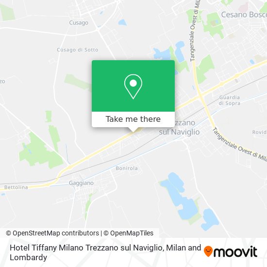 Hotel Tiffany Milano Trezzano sul Naviglio map