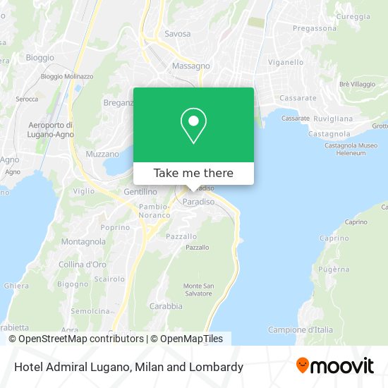 Hotel Admiral Lugano map