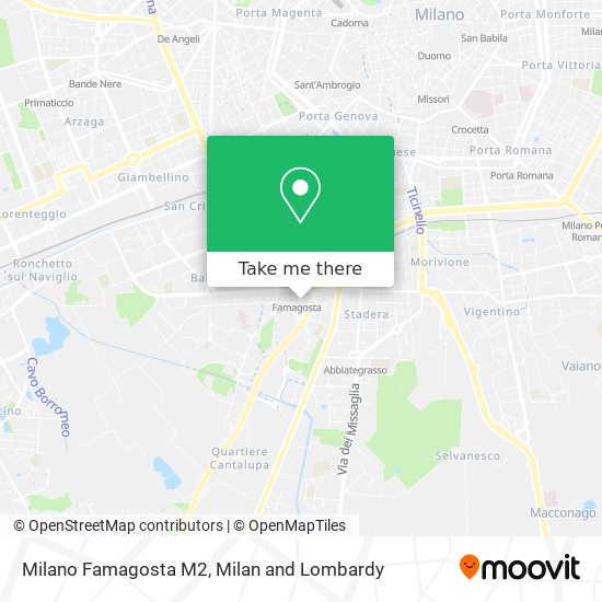 Milano Famagosta M2 map