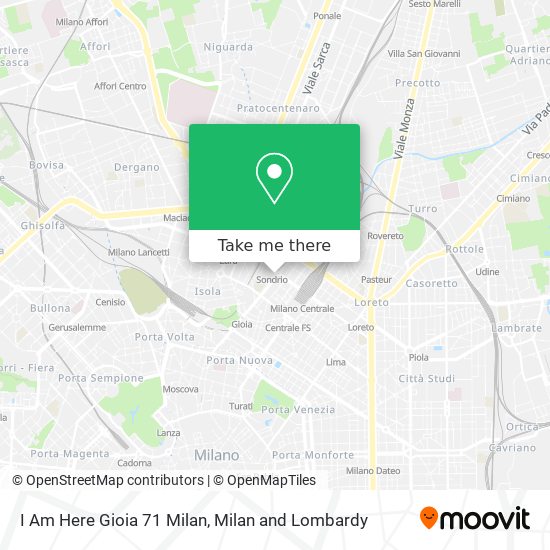 I Am Here Gioia 71 Milan map
