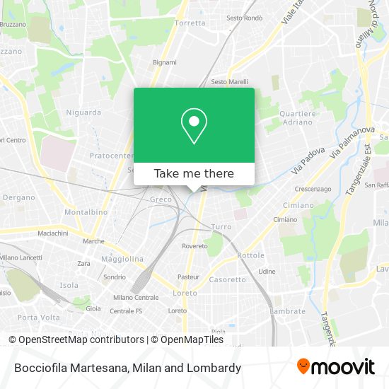 Bocciofila Martesana map