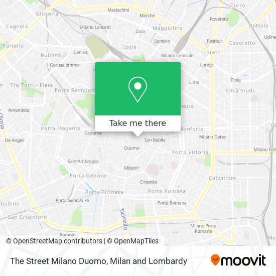 The Street Milano Duomo map