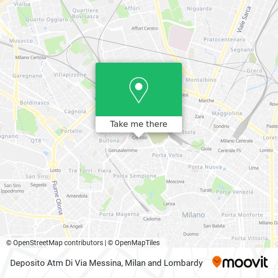 Deposito Atm Di Via Messina map