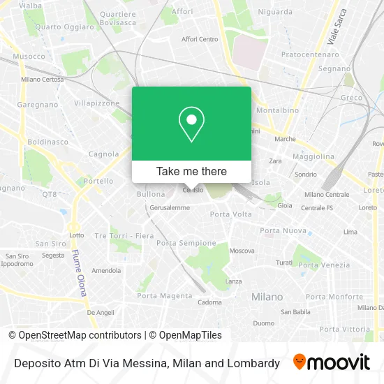 Deposito Atm Di Via Messina map