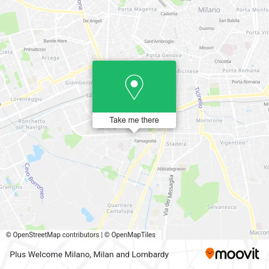 Plus Welcome Milano map