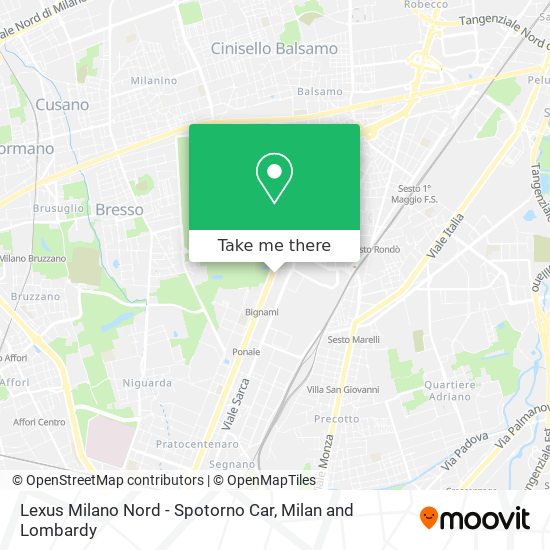 Lexus Milano Nord - Spotorno Car map