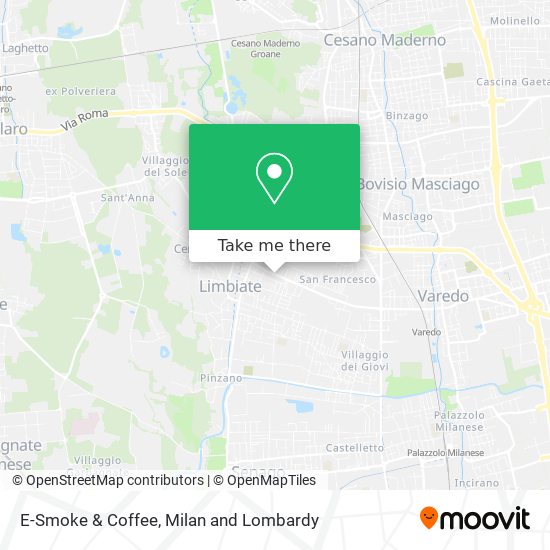 E-Smoke & Coffee map