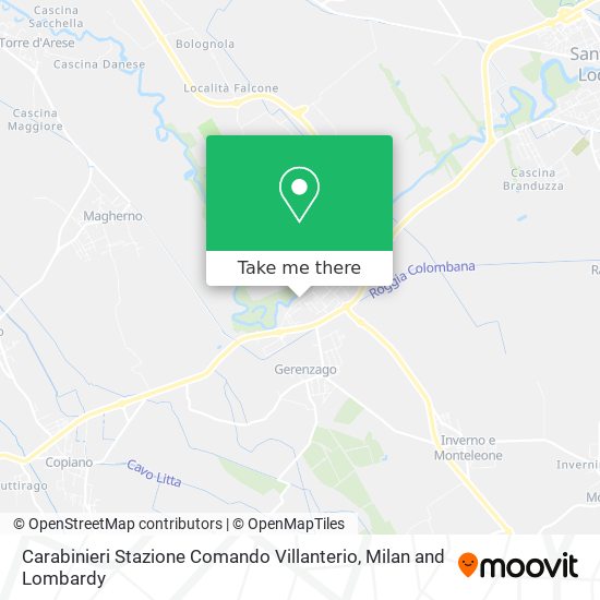 Carabinieri Stazione Comando Villanterio map