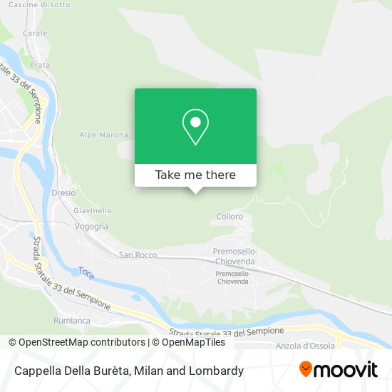 Cappella Della Burèta map