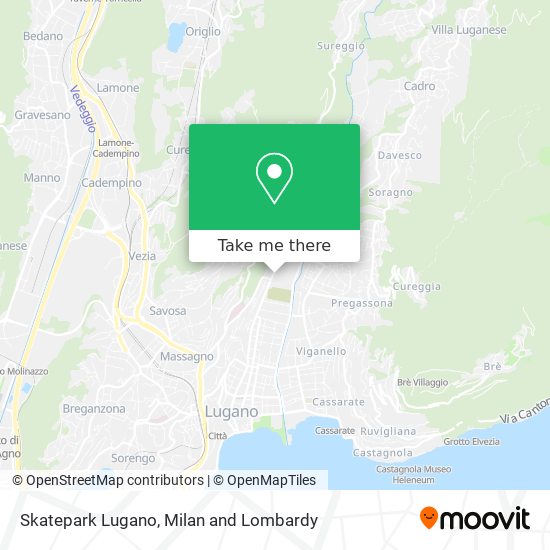 Skatepark Lugano map