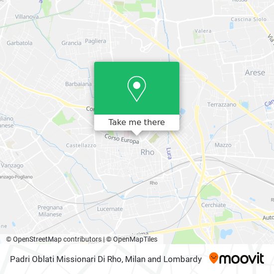 Padri Oblati Missionari Di Rho map