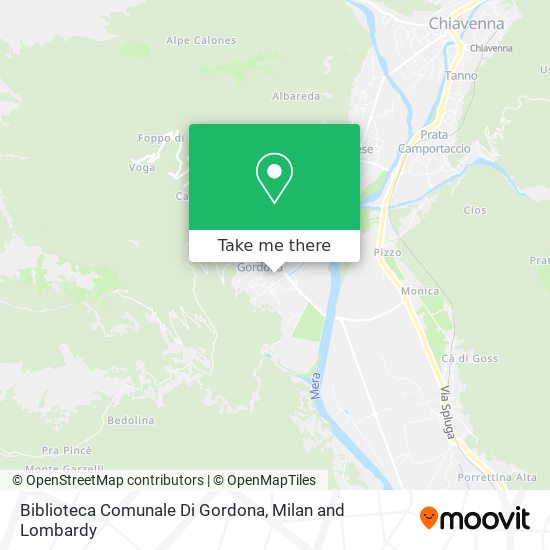 Biblioteca Comunale Di Gordona map