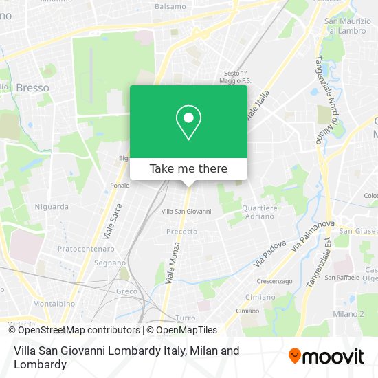 Villa San Giovanni Lombardy Italy map