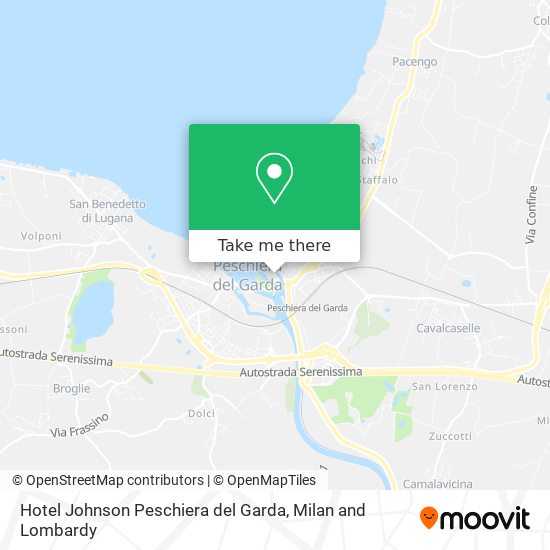 Hotel Johnson Peschiera del Garda map