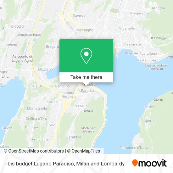 ibis budget Lugano Paradiso map
