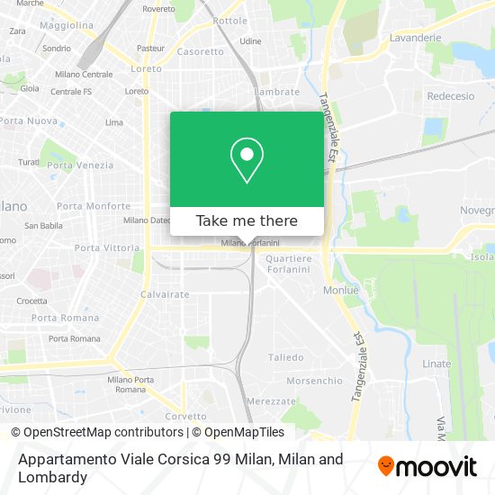Appartamento Viale Corsica 99 Milan map
