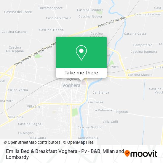 Emilia Bed & Breakfast Voghera - Pv - B&B map