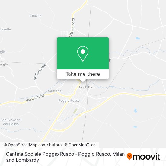 Cantina Sociale Poggio Rusco - Poggio Rusco map