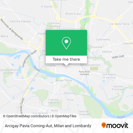 Arcigay Pavia Coming-Aut map