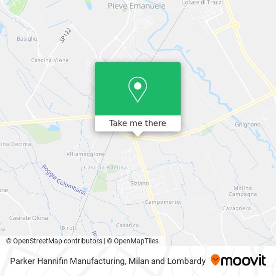 Parker Hannifin Manufacturing map