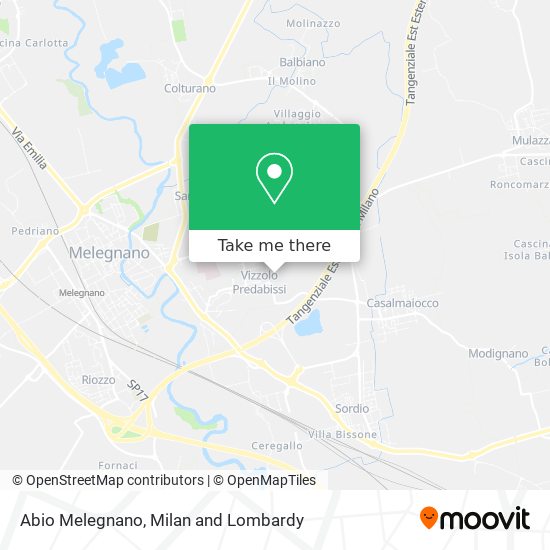 Abio Melegnano map
