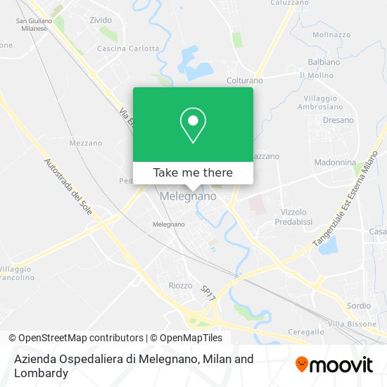 Azienda Ospedaliera di Melegnano map