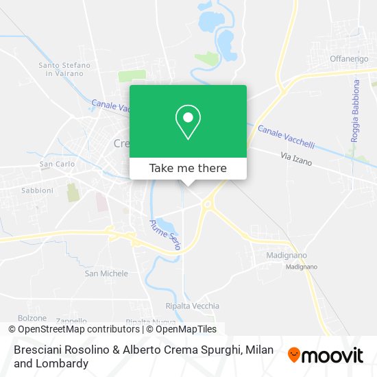 Bresciani Rosolino & Alberto Crema Spurghi map