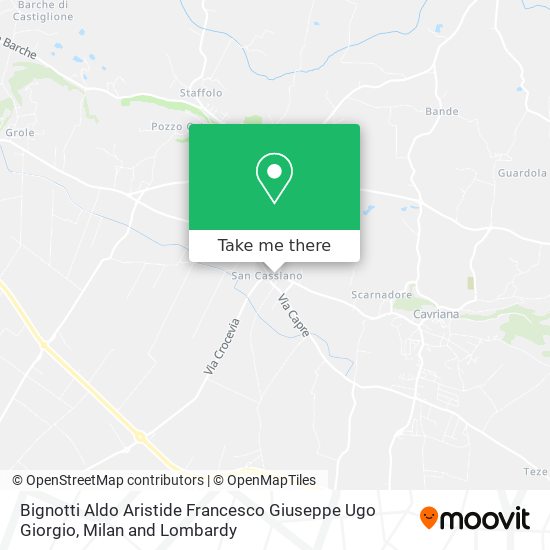 Bignotti Aldo Aristide Francesco Giuseppe Ugo Giorgio map