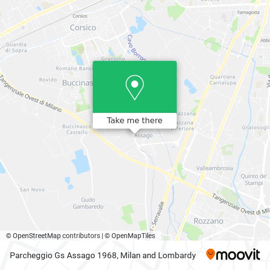 Parcheggio Gs Assago 1968 map