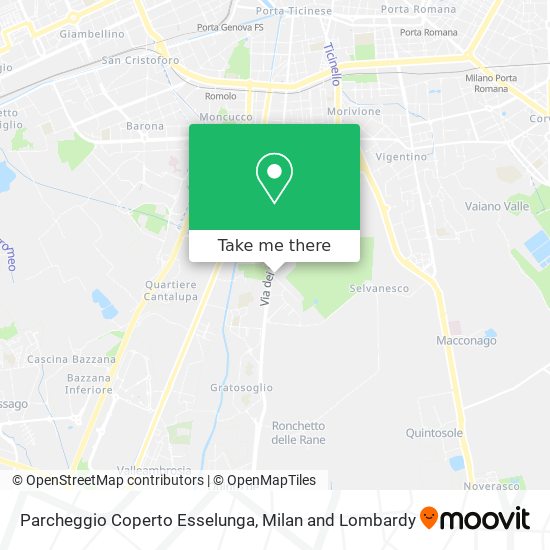 Parcheggio Coperto Esselunga map