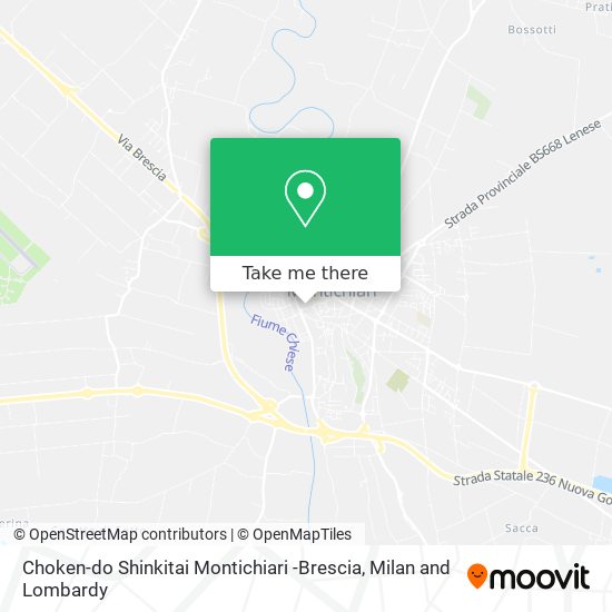 Choken-do Shinkitai Montichiari -Brescia map