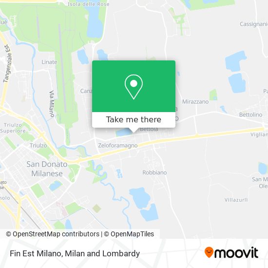 Fin Est Milano map