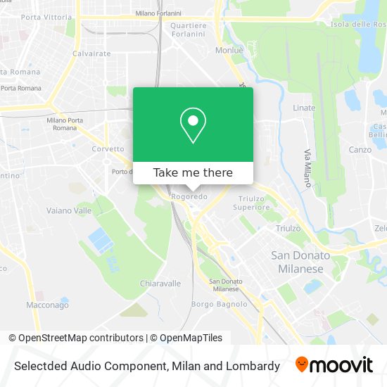 Selectded Audio Component map