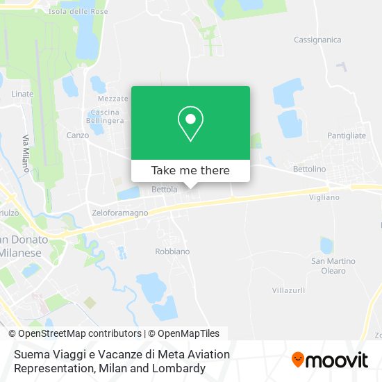 Suema Viaggi e Vacanze di Meta Aviation Representation map