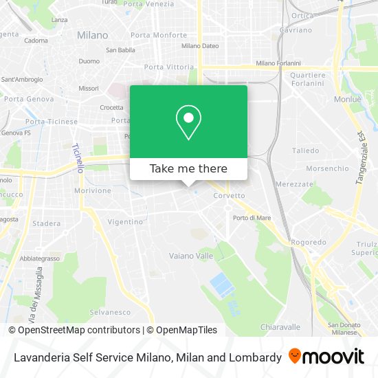 Lavanderia Self Service Milano map