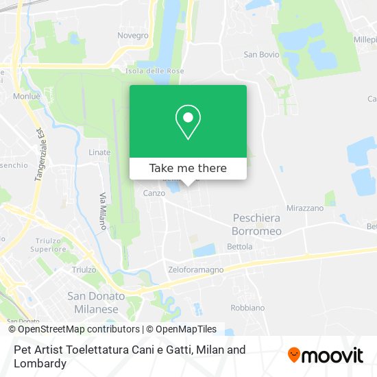 Pet Artist Toelettatura Cani e Gatti map