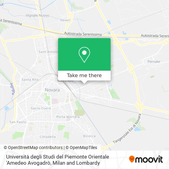 Università degli Studi del Piemonte Orientale 'Amedeo Avogadrò map