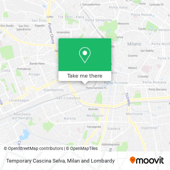 Temporary Cascina Selva map