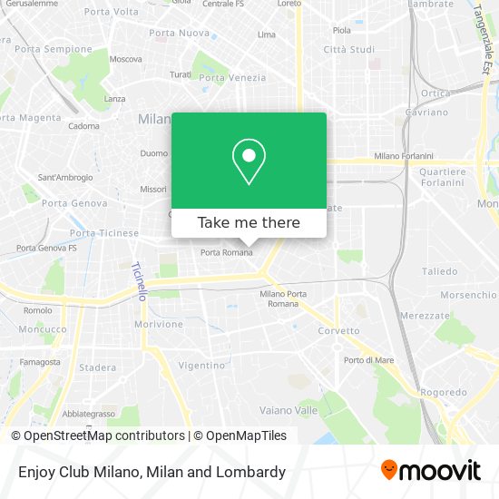 Enjoy Club Milano map