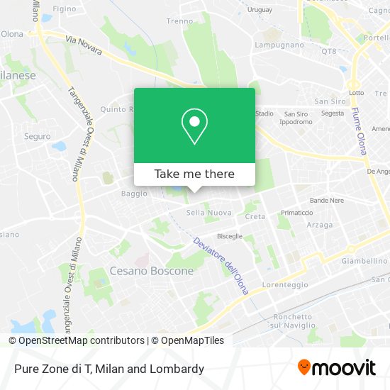 Pure Zone di T map