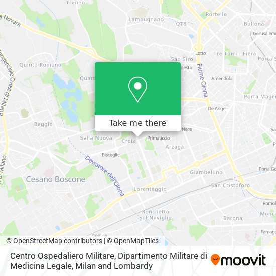 Centro Ospedaliero Militare, Dipartimento Militare di Medicina Legale map