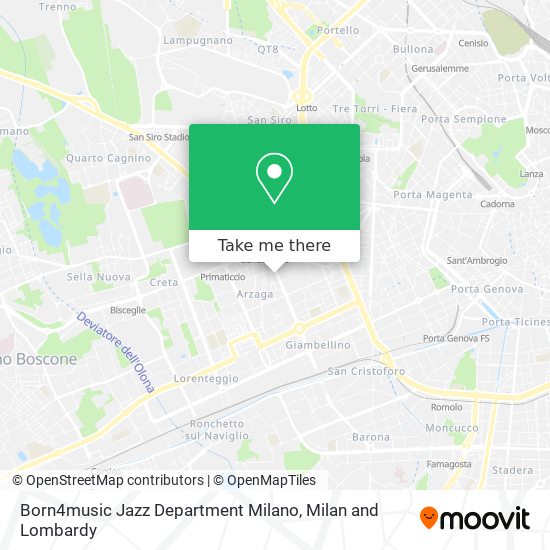 Born4music Jazz Department Milano map