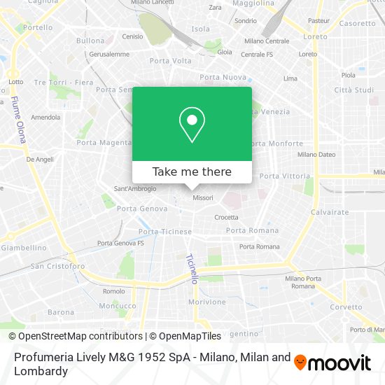 Profumeria Lively M&G 1952 SpA - Milano map