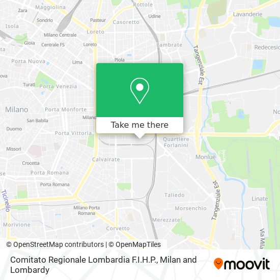 Comitato Regionale Lombardia F.I.H.P. map