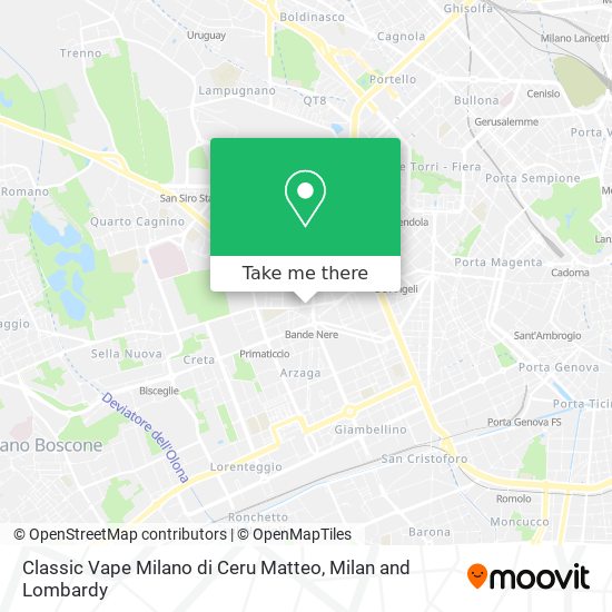 Classic Vape Milano di Ceru Matteo map