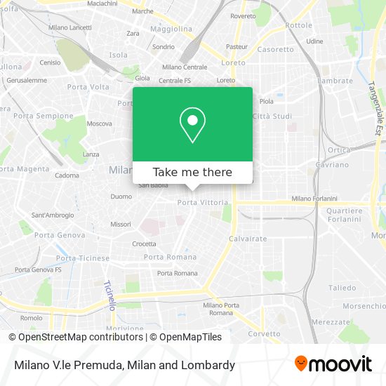 Milano V.le Premuda map