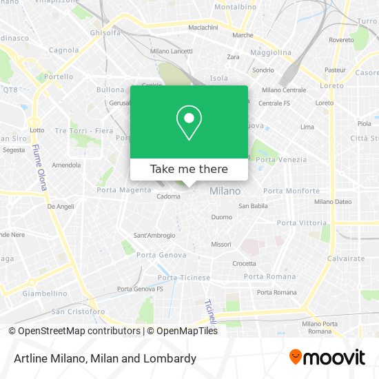 Artline Milano map