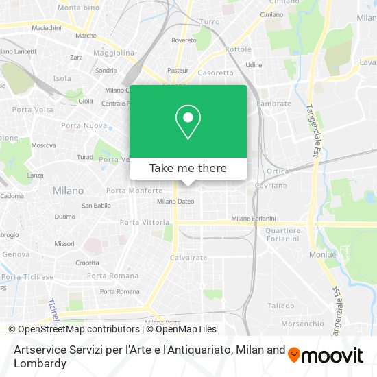 Artservice Servizi per l'Arte e l'Antiquariato map