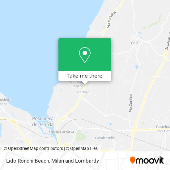 Lido Ronchi Beach map