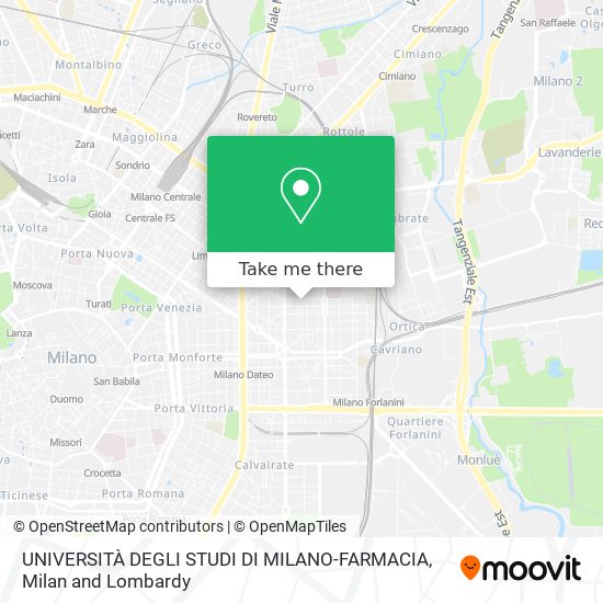 UNIVERSITÀ DEGLI STUDI DI MILANO-FARMACIA map